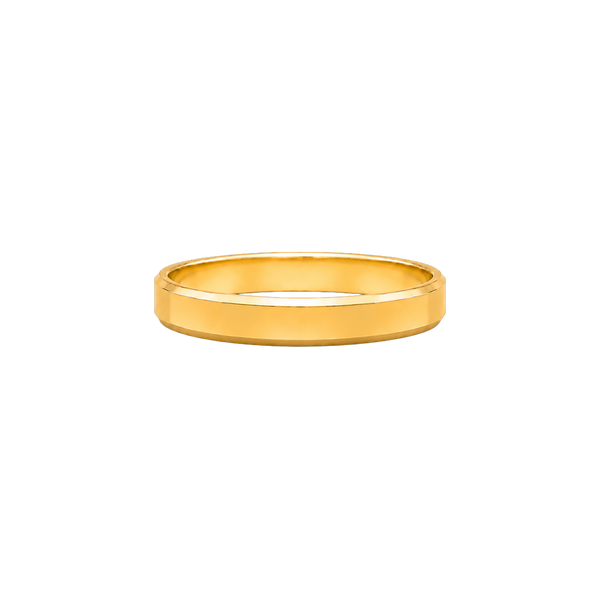 Aliança Prisma Chanfrada 3,50 mm em ouro 18k