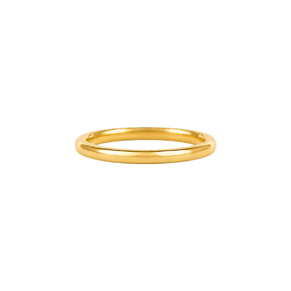 Aliança Origem Meia Cana 2,0 mm em ouro 18k