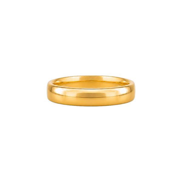 Aliança Origem Meia Cana 4,0 mm em ouro 18k