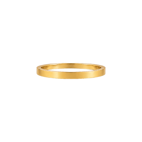 Aliança Linear Plana Reta 1,5 mm em ouro 18k