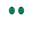 Brinco em Ouro 18k com Esmeralda Oval