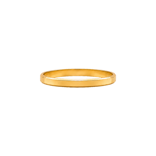 Aliança Prisma Chanfrada 3,00 mm em ouro 18k