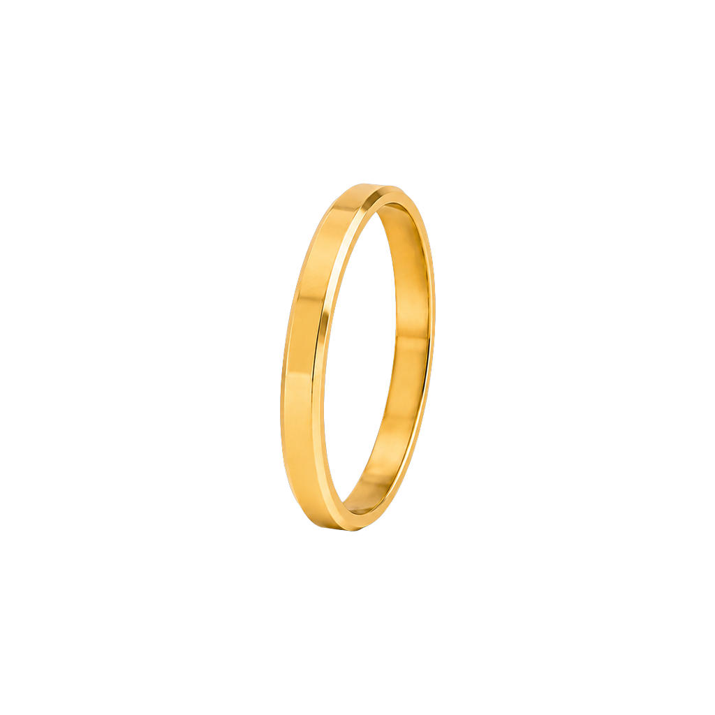 Aliança Prisma Chanfrada 3,50 mm em ouro 18k