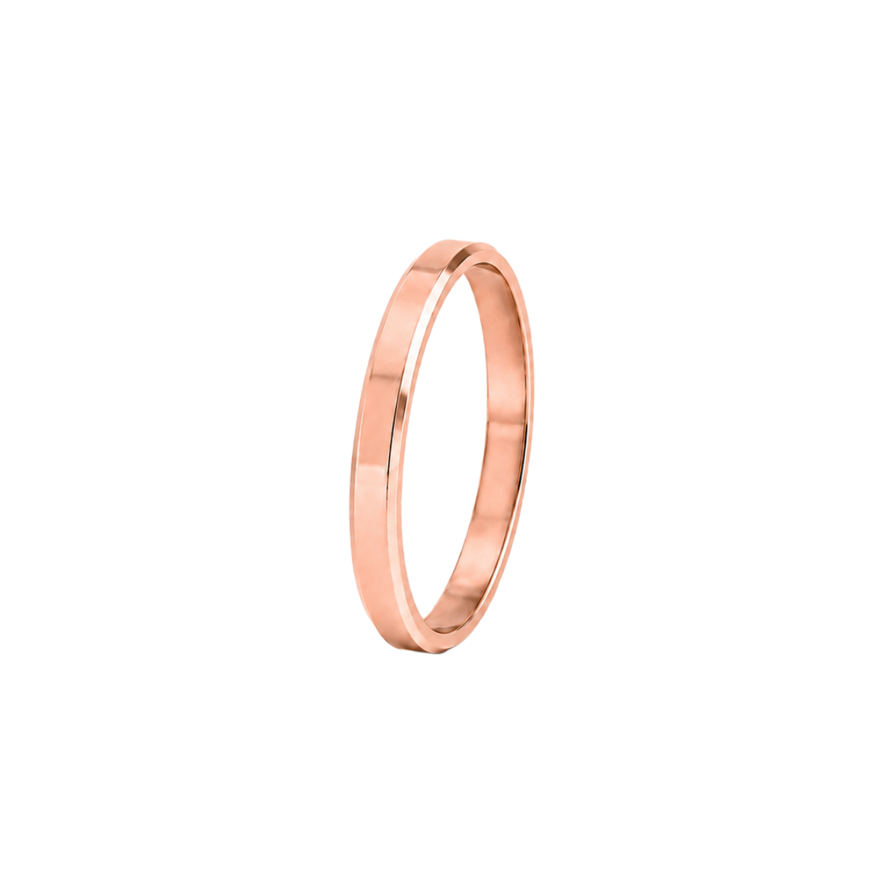 Aliança Prisma Chanfrada 3,50 mm em ouro 18k