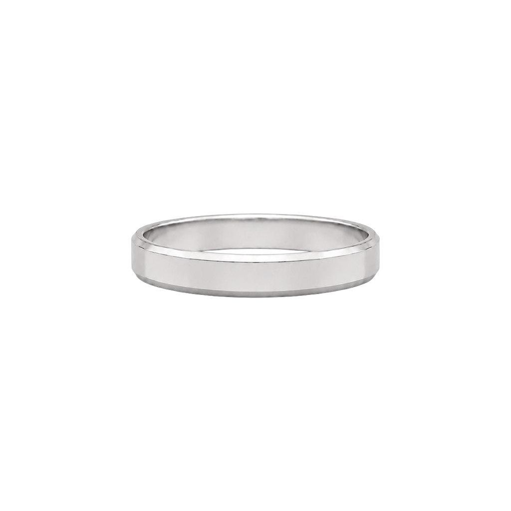 Aliança Prisma Chanfrada 3,50 mm em ouro 18k