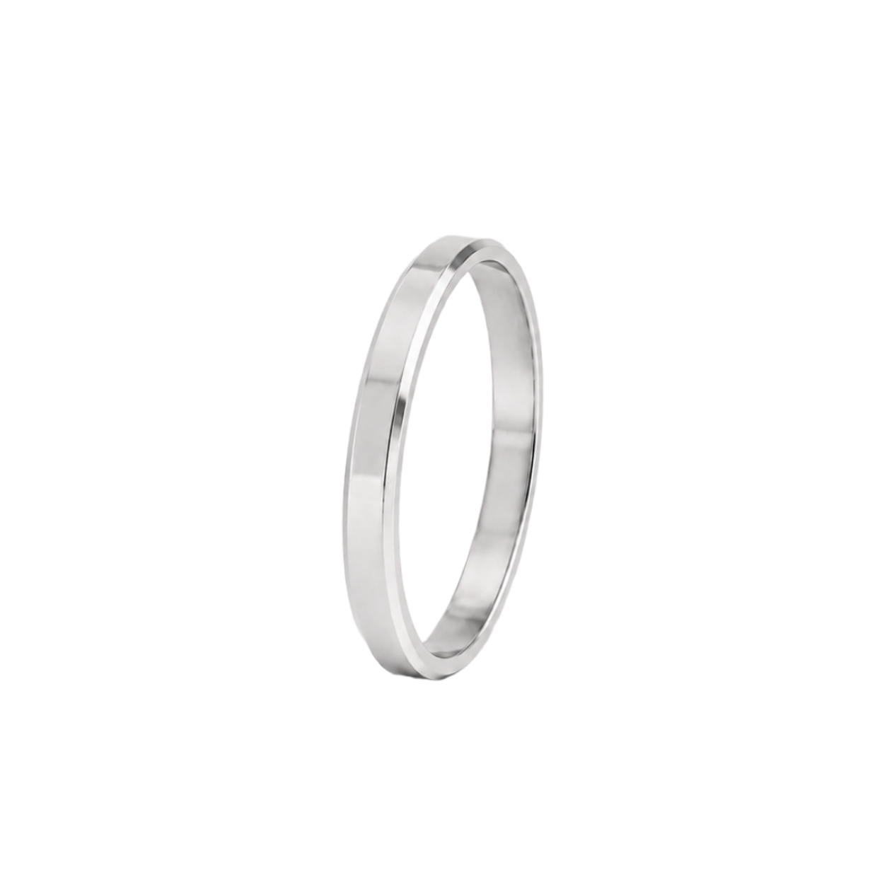 Aliança Prisma Chanfrada 3,50 mm em ouro 18k