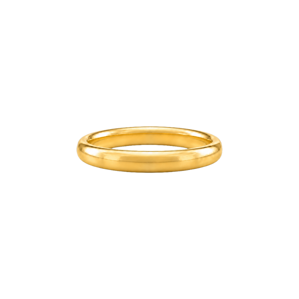 Aliança Origem Meia Cana 3,0 mm em ouro 18k