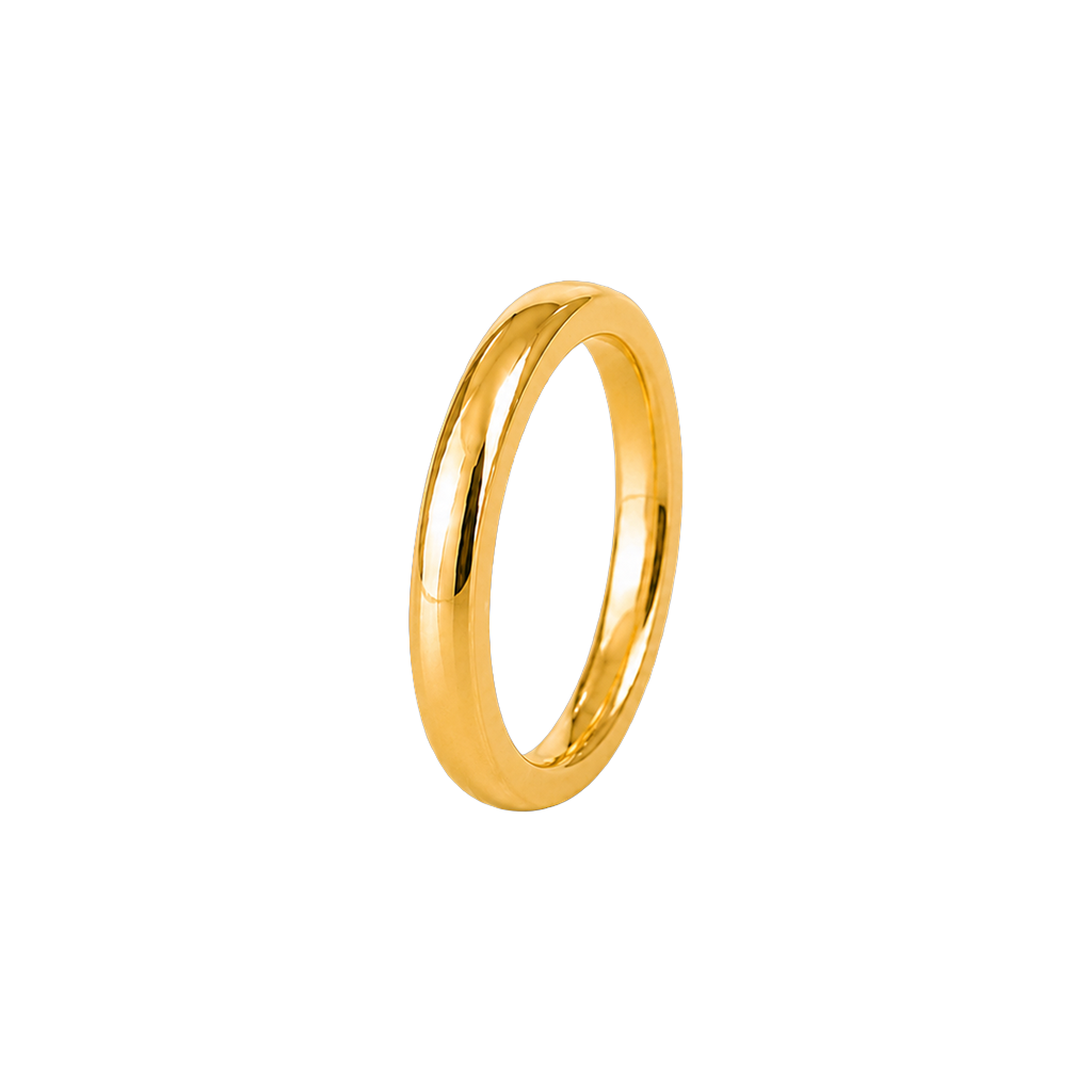 Aliança Origem Meia Cana 3,0 mm em ouro 18k