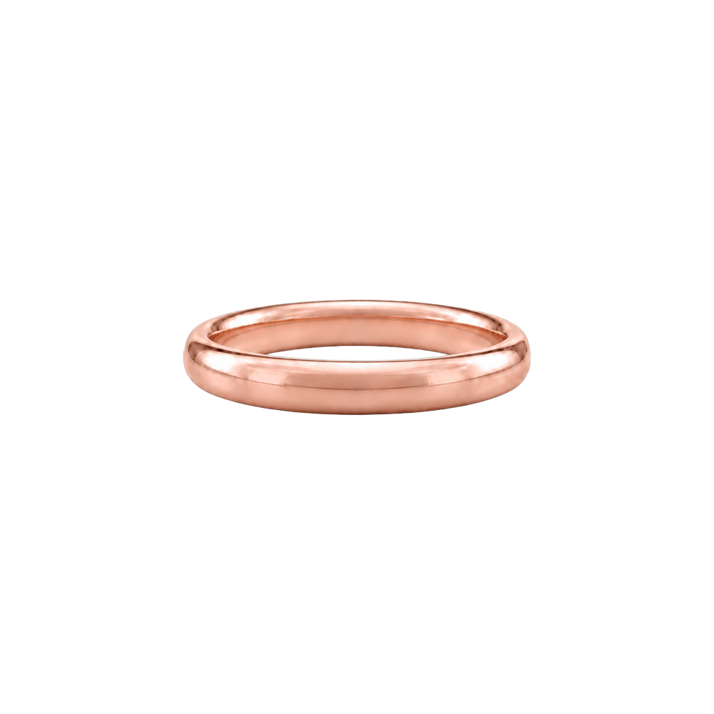 Aliança Origem Meia Cana 3,0 mm em ouro 18k