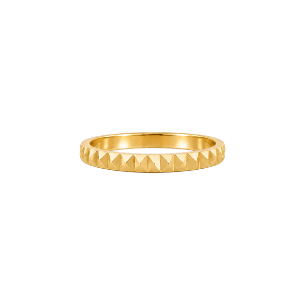 Aliança de casamento Pirâmide 2,0 mm em Ouro 18k