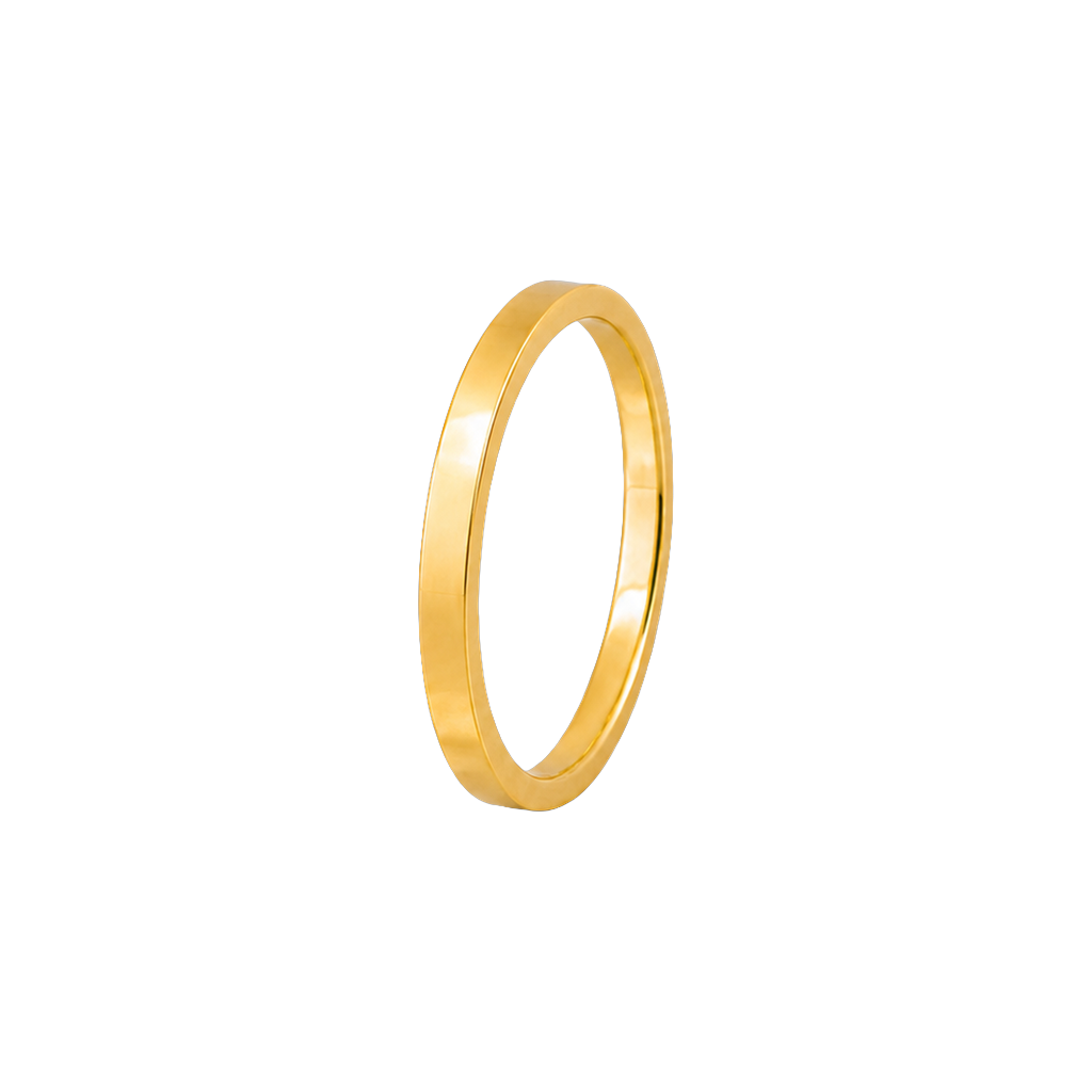 Aliança Linear Plana Reta 1,5 mm em ouro 18k