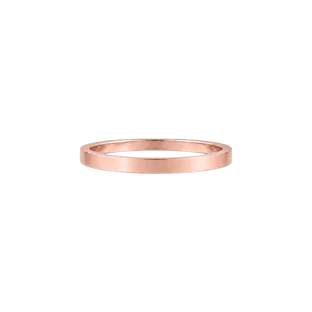 Aliança Linear Plana Reta 1,5 mm em ouro 18k