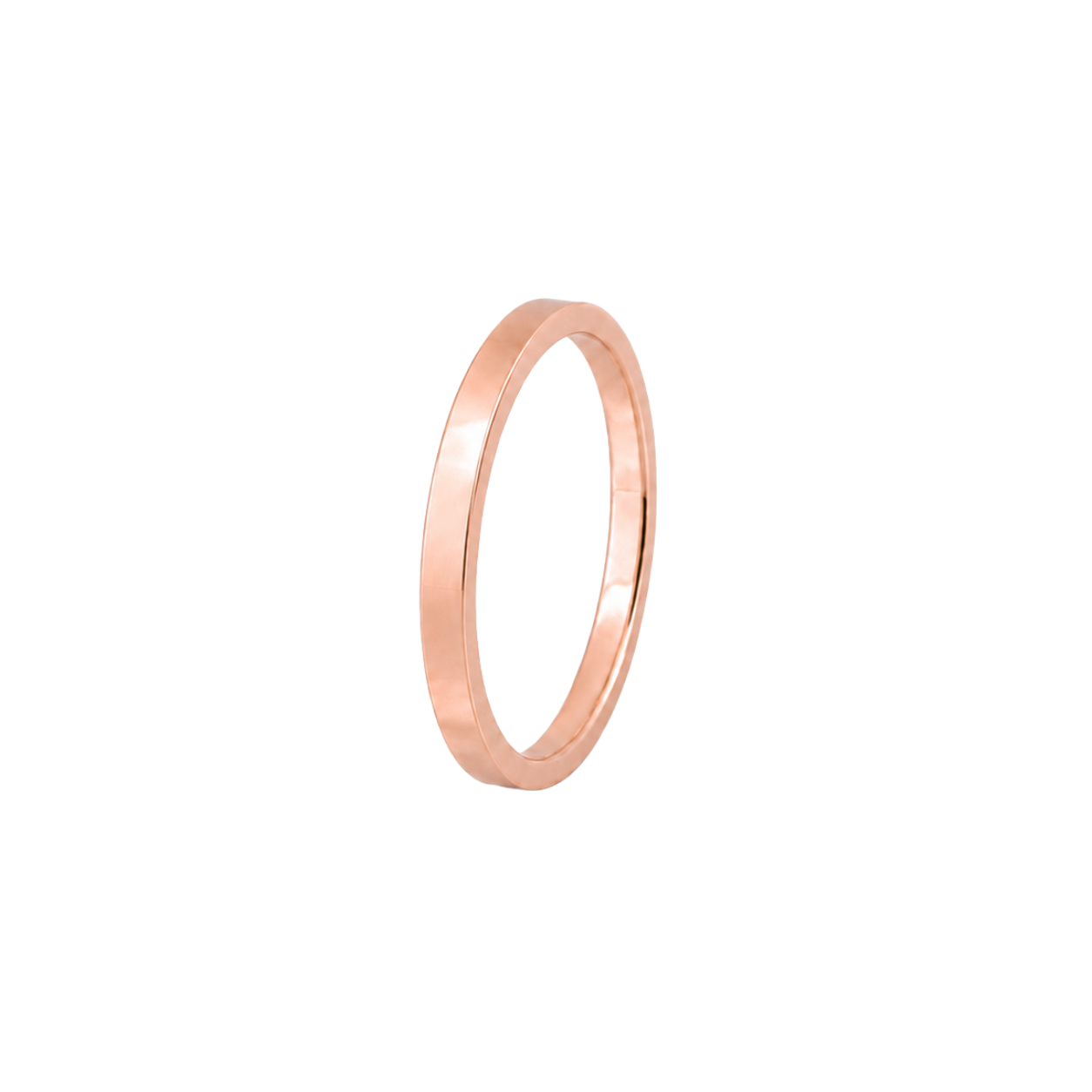 Aliança Linear Plana Reta 1,5 mm em ouro 18k