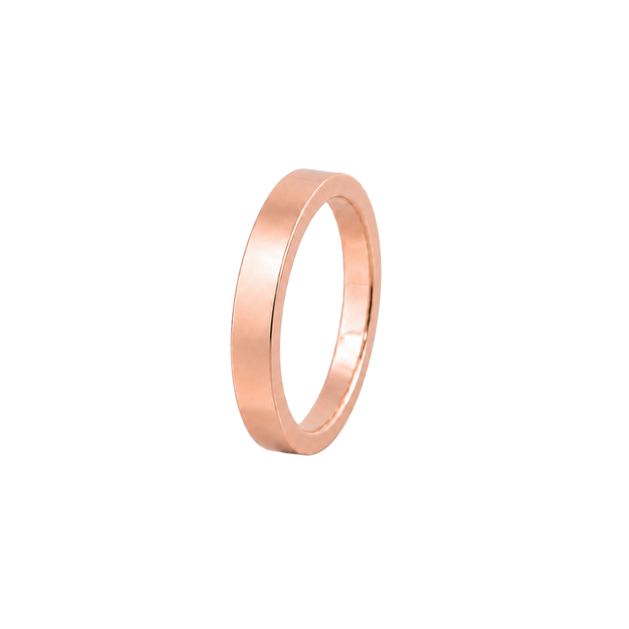 Aliança Linear Plana Reta 3,0 mm em ouro 18k