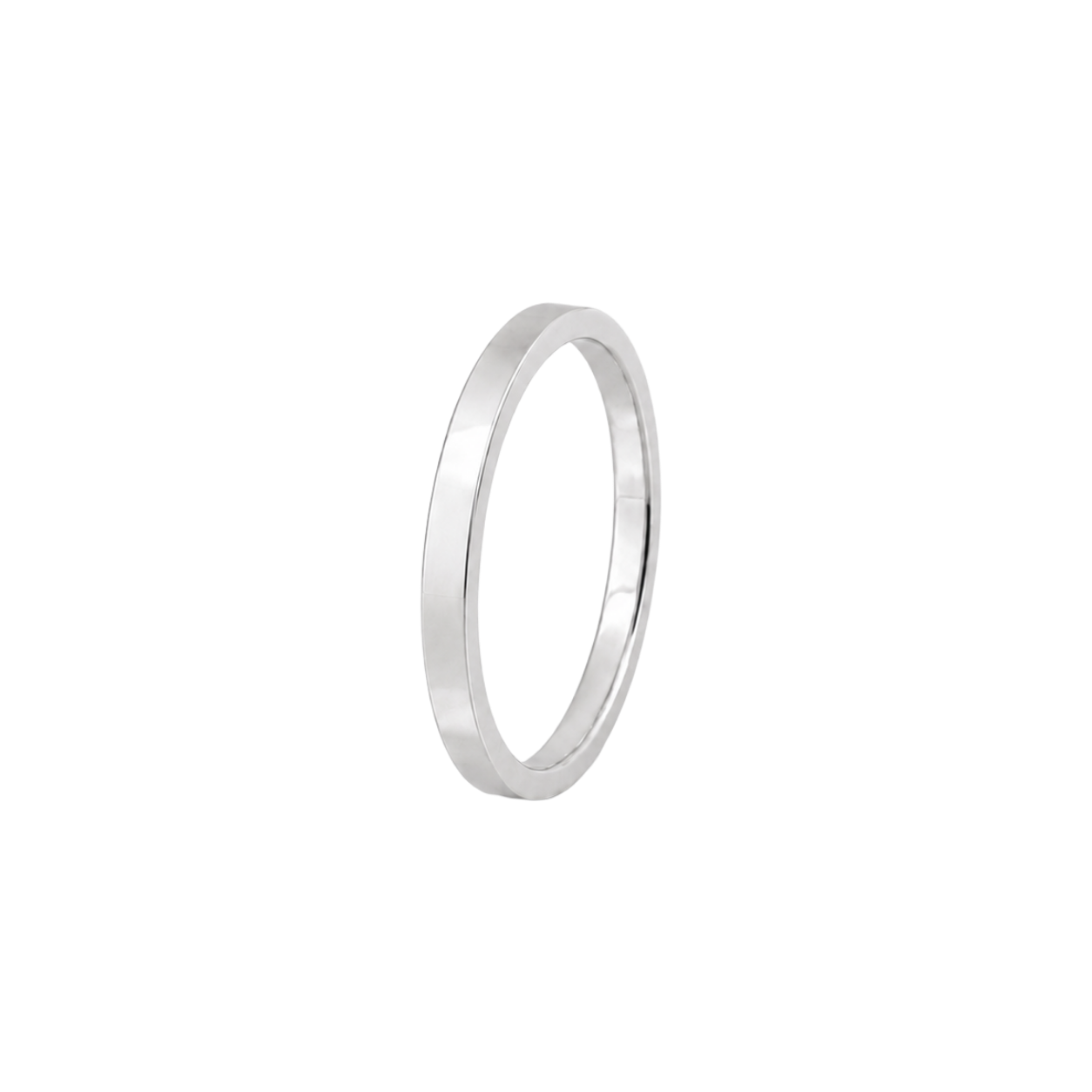 Aliança Linear Plana Reta 1,5 mm em ouro 18k