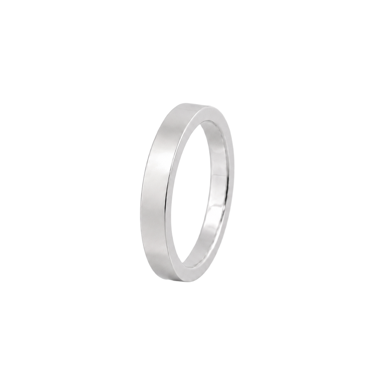 Aliança Linear Plana Reta 3,0 mm em ouro 18k
