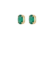 Brinco em Ouro 18k com Esmeralda Oval